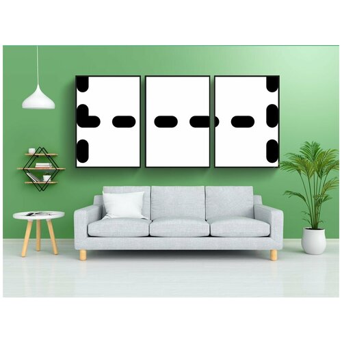 фото Набор модулных постеров для интерьера "письмо, алфавит, цифры" 60x90 см. в тубусе, без рамки lotsprints