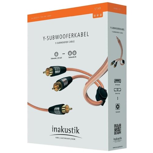 Кабель Inakustik Star Audio Cable Y-Sub RCA-2RCA 2 m (0030822)