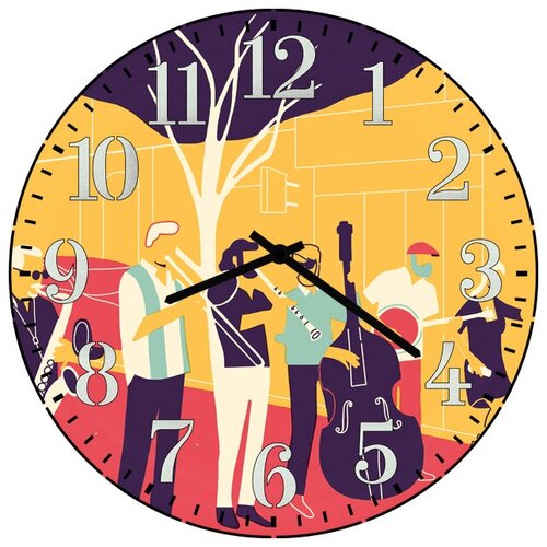 фото Svs настенные часы svs 4001757 уличные музыканты