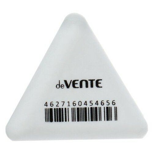 DeVENTE Ластик deVENTE Trio, синтетика, 37 х 37 х 10 мм, треугольный, белый (штрих-код на каждом ластике)