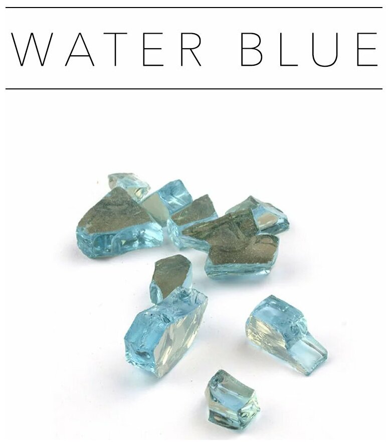 Стеклянная крошка Premium Water Blue, 500г