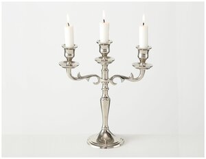 Канделябр варрас под 3 свечи, серебряный, 26 см, Boltze 1222900