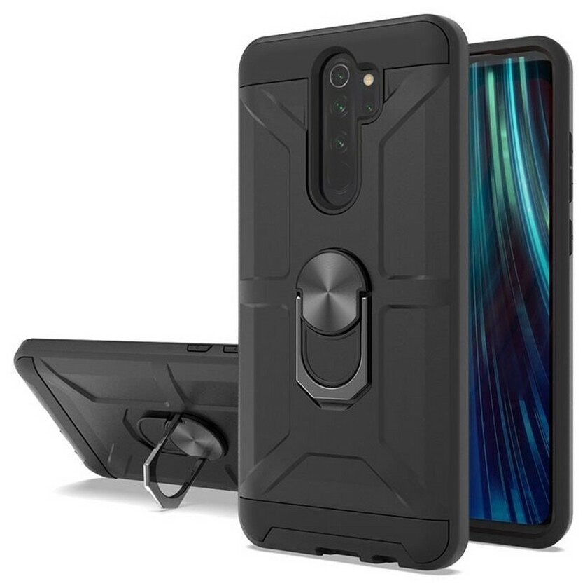 Противоударная накладка Armor Case с кольцом для Xiaomi Redmi Note 8 Pro черный