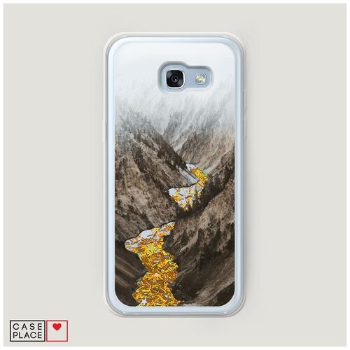 фото Чехол жидкий с блестками samsung galaxy a3 2017 горная река case place