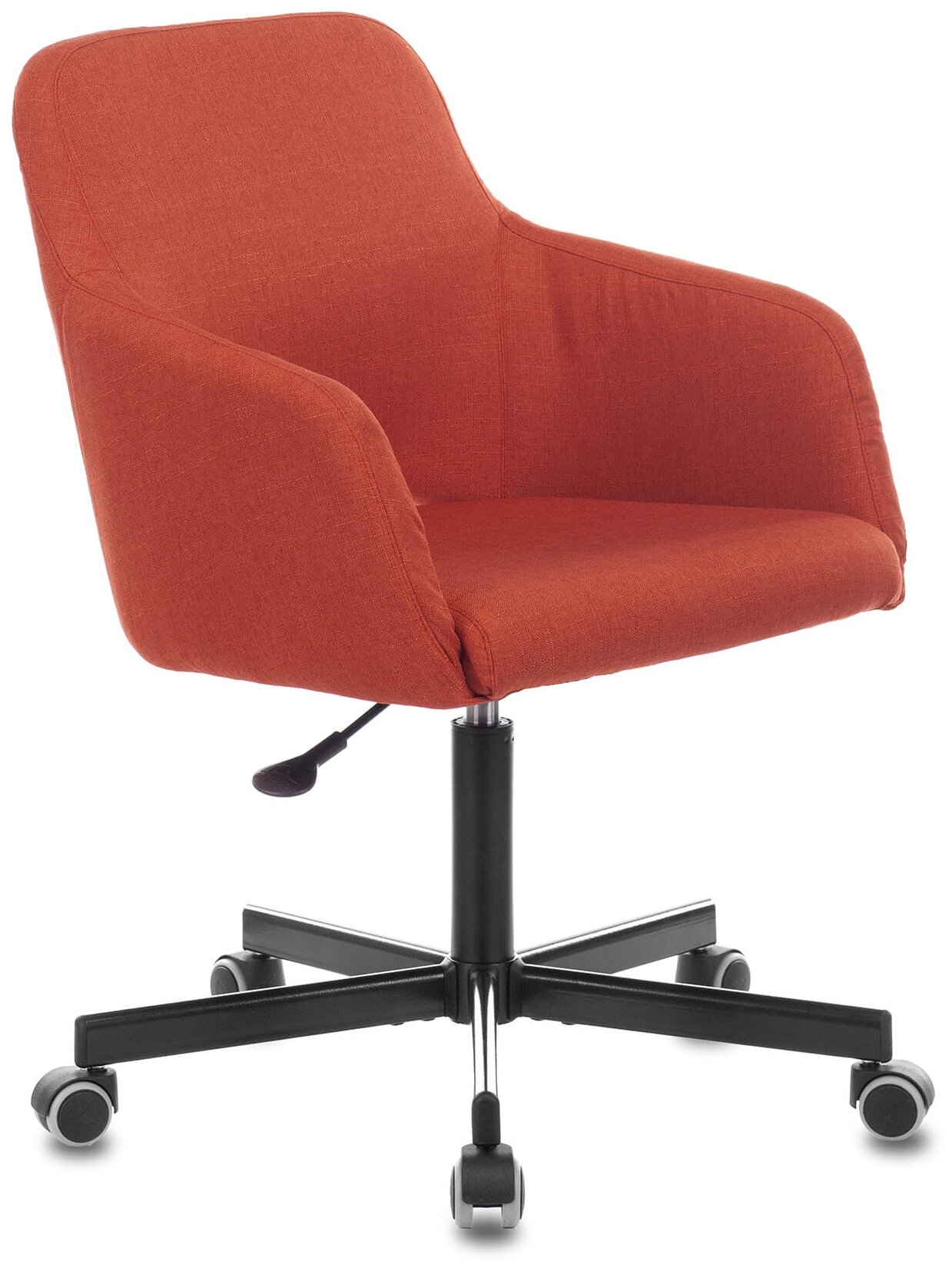 Кресло компьютерное CH-380M теплый кирпич, ткань / Офисное кресло для оператора, персонала, сотрудника, для дома