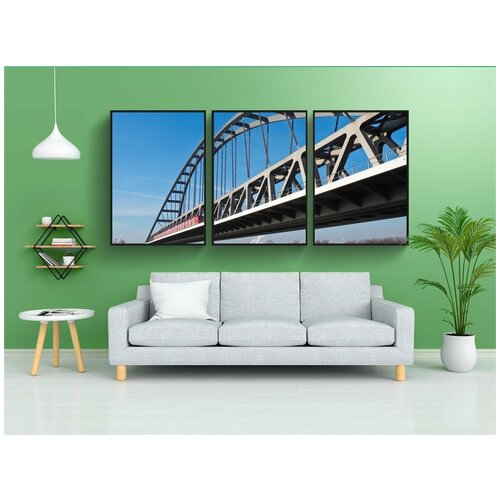 фото Набор модулных постеров для интерьера "архитектура, мост, строительство" 60x90 см. в тубусе, без рамки lotsprints