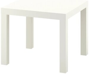 Придиванный столик, белый, 55x55 см