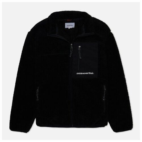 фото Мужская флисовая куртка thisisneverthat sp sherpa fleece pocket чёрный , размер s
