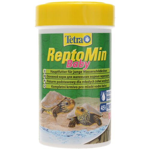 tetra reptomin junior корм в виде палочек для молодых водных черепах 100 мл Tetra ReptoMin Baby Корм для молоди водных черепах 100 мл