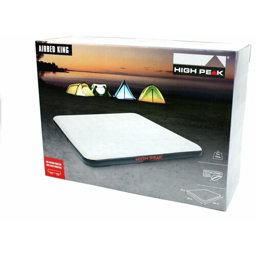 Матрац надувной High Peak Air bed King серый/тёмно-серый, 200 x 185 x 20см, 40036