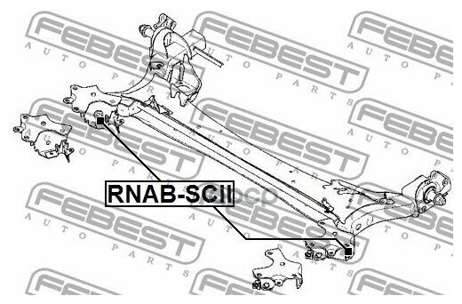 Сайлентблок Задней Балки Febest арт. RNABSCII