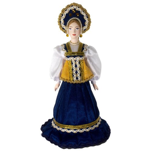 Кукла коллекционная Потешного промысла в русском народном девичьем костюме.