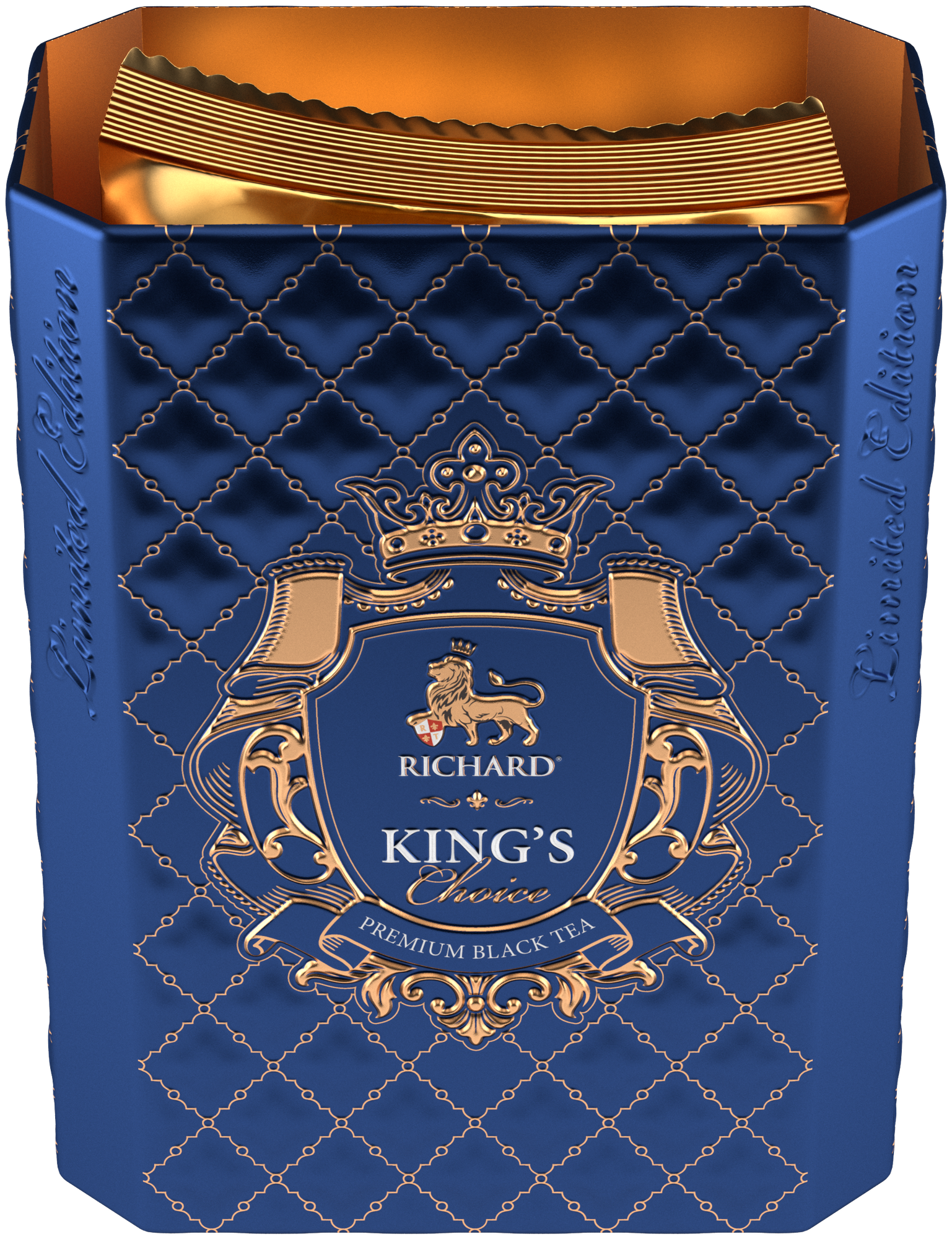 Чай RICHARD "KING'S & QUEEN'S CHOICE синий" черный ароматизированный крупнолистовой, 80 гр - фотография № 3