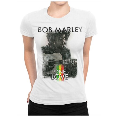 Футболка DreamShirts Боб Марли / Bob Marley Женская Белая XL