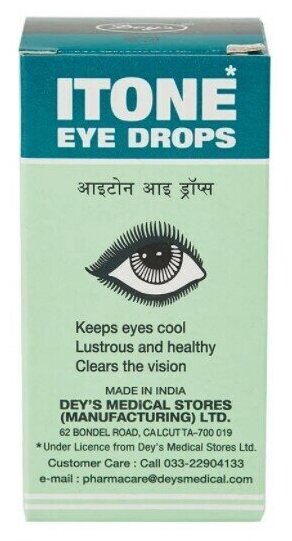 Капли Dey's Medical Stores (Mfg.) Limited Itone eye drops, 20 г, 10 мл, 10 мл