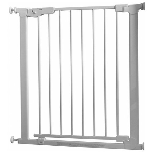 Ворота безопасности на проем 73,5-122,5 см. в распор, Safe  & Care Белые без доводчика
