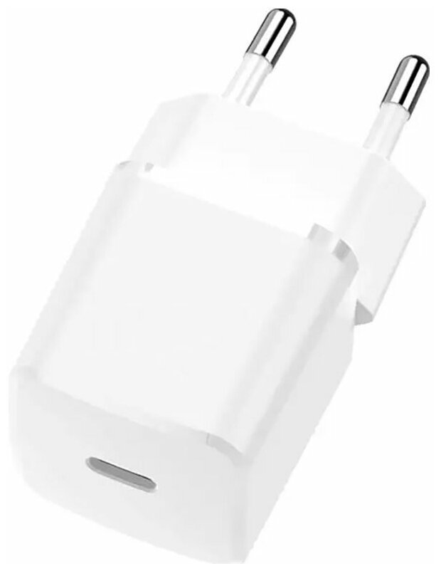 Сетевое зарядное устройство TFN 20Вт, USB type-C, Quick Charge, PD, 3A, белый (TFN-WCRPD09) - фото №1