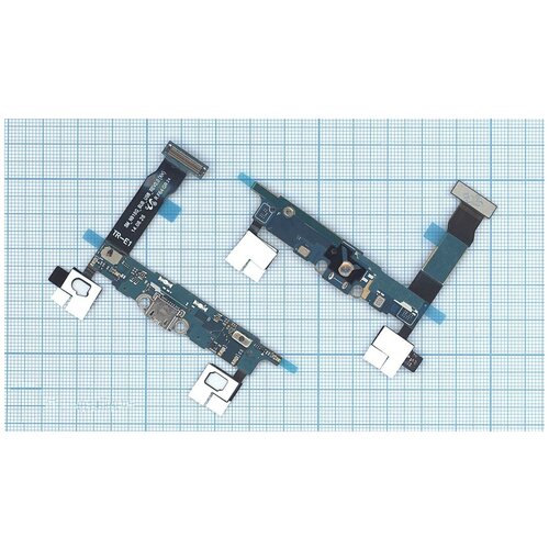 Разъем Micro USB для Samsung N910C (плата с системным разъемом, микрофоном и шлейфом)