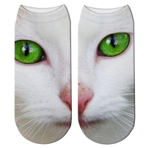 KittyEar Носочки с 3D рисунком кошек/ носочки детские для девочек с 3Д принтом котов размер 30