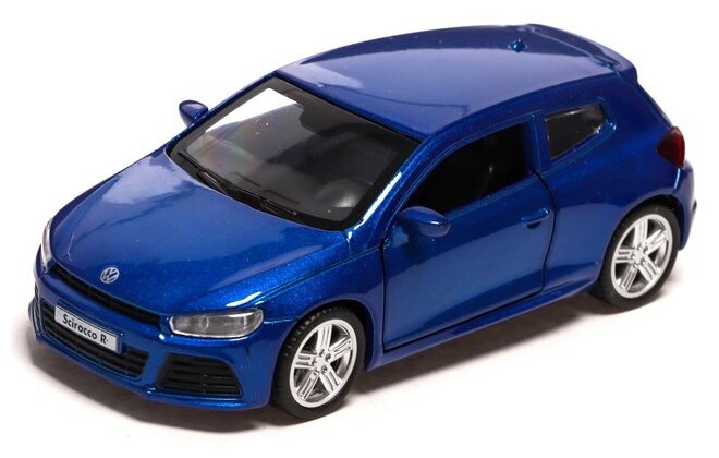 Машина металлическая VOLKSWAGEN SCIROCCO R1, 1:38, инерция, открываются двери, цвет синий