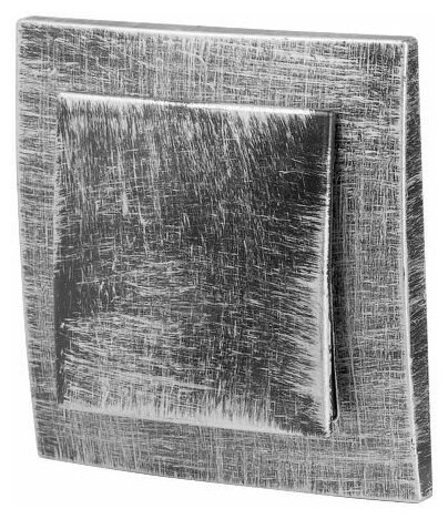 фото Выключатель 1 клав. (cкрытый, 6А) серебро, Стандарт, Юпитер (VS 16-131 ЧС) (JP7424-05) (юпитер)