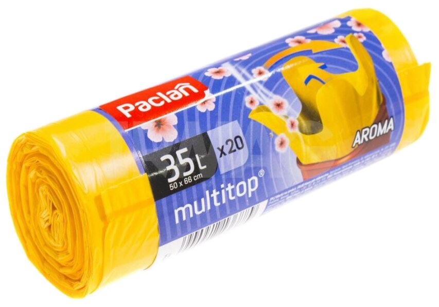 Мешки для мусора Paclan Multitop Aroma 35 л (20 шт.), в ассортименте - фотография № 3