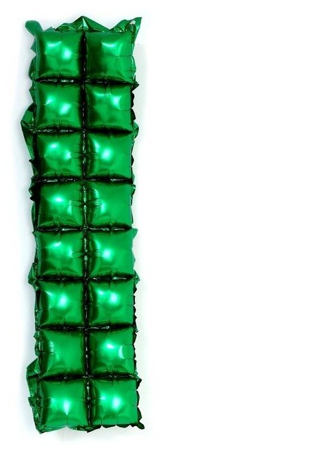 Панно фольгированное, 37 х 142 см, 2 ряда, цвет зелёный