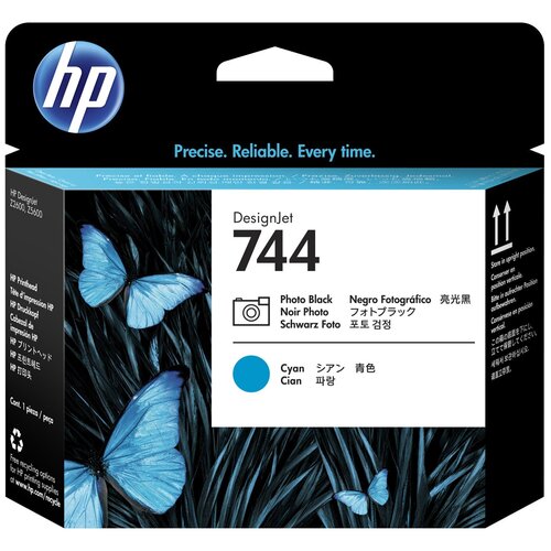 Печатающая головка HP F9J86A 744 головка печатающая для плоттера hp f9j86a designjet z2600 z5600 744 черный фото голубой оригинальный