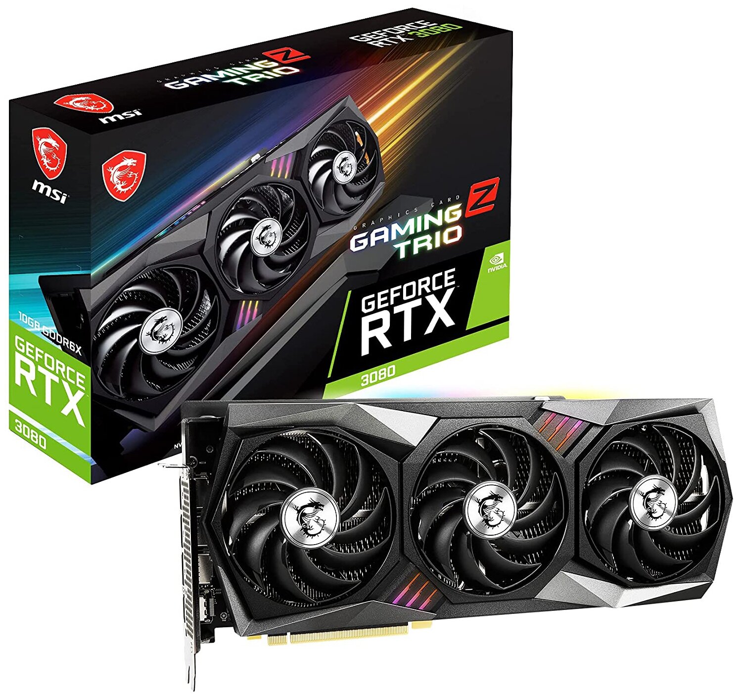 Видеокарта MSI NVIDIA GeForce RTX 3080 , , 10ГБ, GDDR6X, LHR, Ret - фото №4