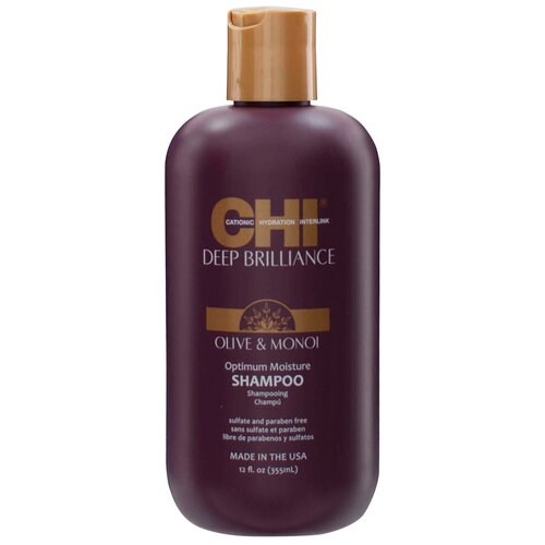 CHI шампунь Deep Brilliance Olive & Monoi Optimum Moisture, 355 мл chi шампунь deep brilliance olive