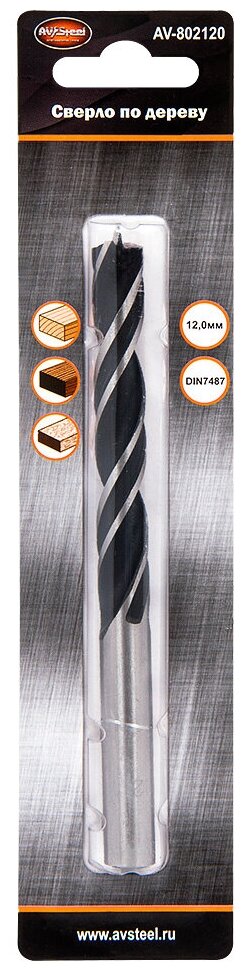 Сверло по дереву 12,0мм "AV Steel"