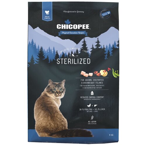 Сухой корм для стерилизованных кошек Chicopee Holistic Nature Line 8 кг