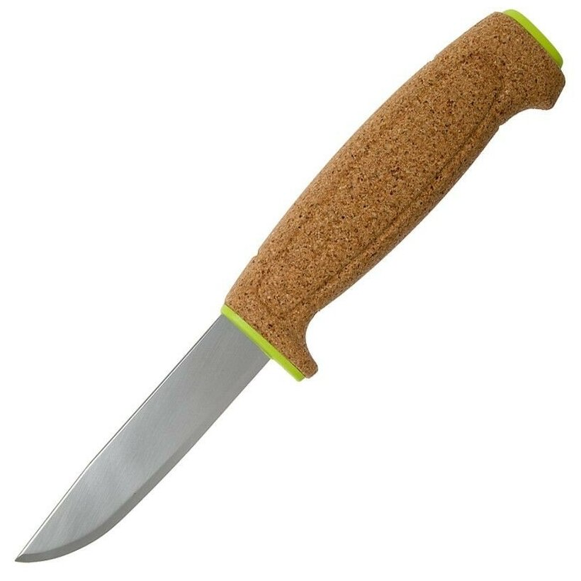 Нож Mora Floating Serrated (13686) стальной разделочный лезв.97мм прямая заточка салатовый - фото №18