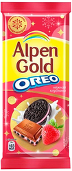 Шоколад Alpen Gold Oreo нежная клубника молочный, 90 г