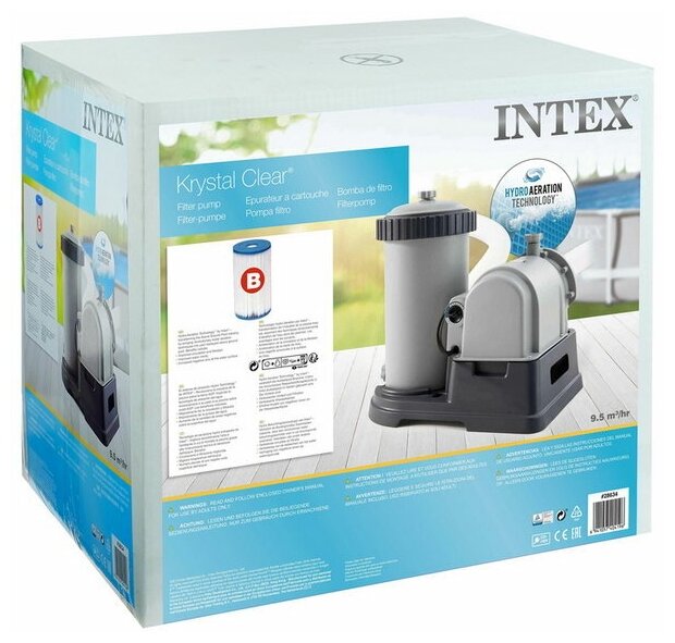 Фильтрующий насос Intex Filter Pump 9462 л/ч 28634 - фотография № 8