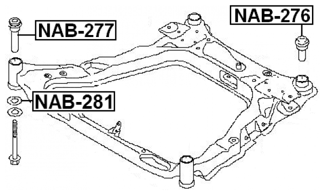 Сайлентблок FEBEST NAB281