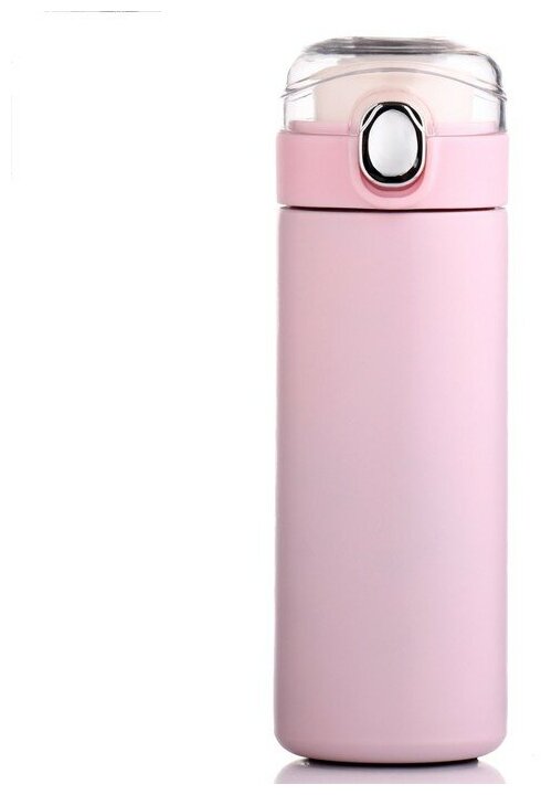 фото Термос, серия: Simple, 400 мл, сохраняет тепло 8 ч, 20.5 х 6.3 см, розовая