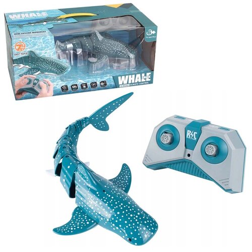 фото Игрушка акула тигровая на пульте управления / радиоуправляемая игрушка акула - пятнистая, плавает в воде нет бренда