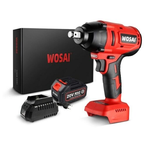 Гайковерт аккумуляторный WOSAI WS-L10 600 Н*м, 20V, 3.0AH / Гайковерт электрический / Гайковерт беспроводной