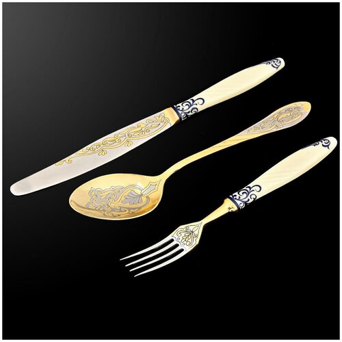 фото Набор столовых предметов. златоуст русь великая