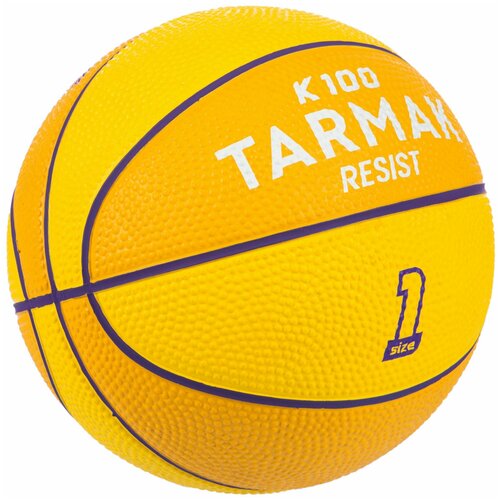 Детский баскетбольный мяч Mini В, размер 1. До 4 лет. Желтый/фиолетовый. TARMAK X Decathlon