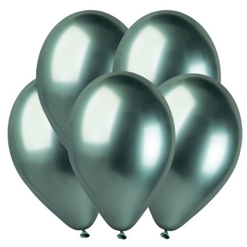 фото Шар латексный 14", хром, набор 50 шт., цвет зелёный gemar