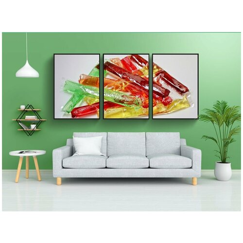 фото Набор модулных постеров для интерьера "мороженое, ледяная вода, ледяные палочки" 60x90 см. в тубусе, без рамки lotsprints