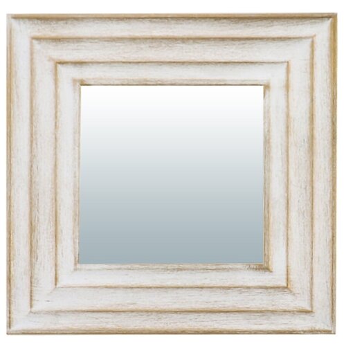 фото Qwerty зеркало декоративное ''кале'' цвет белый, 25*25 см, зеркало 14*14 см /24