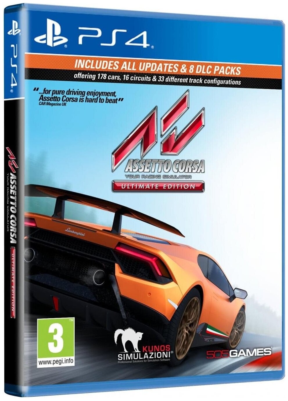 Игра Assetto Corsa - Ultimate Edition (PS4, русские субтитры)