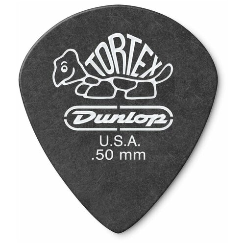 Медиаторы, толщина 0.5 мм, 12 шт. Dunlop Tortex Pitch Black Jazz III 482P050 12Pack медиаторы толщина 1 мм 12 шт dunlop tortex triangle 431p100 12pack