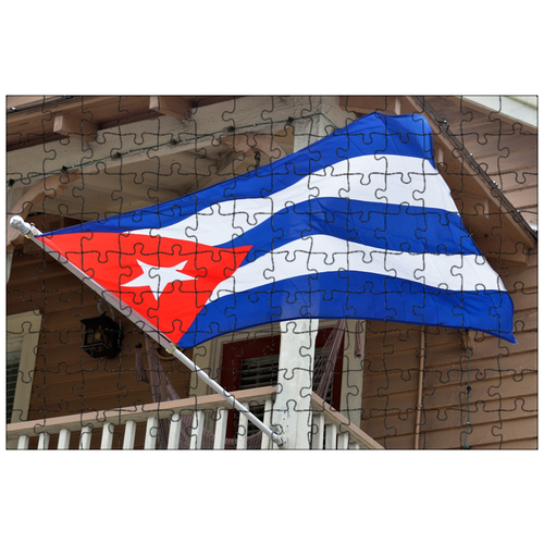 фото Магнитный пазл 27x18см."кубинский флаг, гавана, куба" на холодильник lotsprints