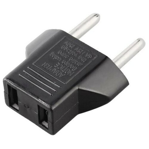Сетевой переходник Premier 3-011 BK плоская вилка на розетку US для плоских контактов - чёрный