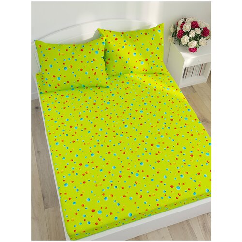 фото Простыня на резинке сказка "акварель", 120x200x26 см