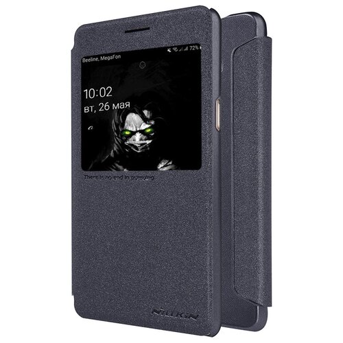 фото Чехол-книжка mypads для huawei ascend g7 с окном вызова предпросмотра позволяет просматривать звонки и сообщения не открывая крышку серый